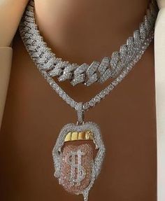 Boys Necklace, Expensive Jewelry Luxury, Bling Necklace, Tennis Chain, Jewelry Accessories Ideas, Dope Jewelry, Girly Accessories, Jewelry Fashion Trends, Expensive Jewelry