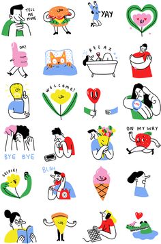 an image of various stickers that are on the back of a cell phone screen