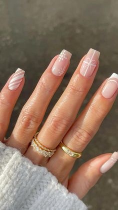 Unghie Nail Art, Milky Nails, Winter Nails Acrylic, Acrylic Nails Coffin Short, Short Acrylic Nails Designs