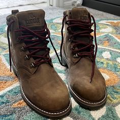 Beautiful Brand New Kodiak Work Boots Composite Toe Water Proof Bought And Then Left The Job I Was At, Never Worn Women’s Work Boots, Brown Work Boots, Safety Work, Story Board, Work Boot, Work Wear Women, Waterproof Boots, Water Proof, Life Goals