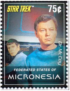 a stamp with the image of star trek on it