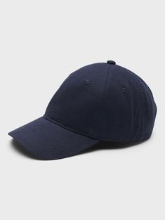 A classic baseball cap, in a lightweight fabric that mixes soft cotton with breathable linen.  Adjustable, leather strap at back.  Fully lined.  Brim: 2. 75" (7cm) Lightweight Fabric, Cotton Linen, Baseball Cap, Banana Republic, Leather Straps, Baseball Hats, Baseball, Hats, Leather