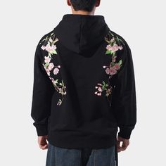 Introducing our latest addition inspired by your favorites: the Hana Blossom Hoodie. For those who adored our Sakura Embroidered Sweatshirt, this one's for you. Featuring a stunning array of Sakura flowers intricately embroidered and artfully designed along the sides of the back, it's a testament to elegance and style. Sakura Flowers, Artfully Designed, Sewing Class, Embroidered Sweatshirt, Embroidered Sweatshirts, Are You The One, Blossom, My Style, Sewing