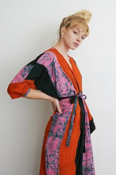 Letsa Wrap Dress in Carmine • Osei – Duro Rayon Wrap Dress, Osei Duro, Elegant Kimono, 2022 Style, Making Clothes, Fashion Moodboard, Artsy Style, Wrap Around Dress, Just Style