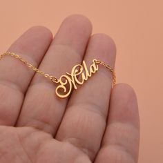 We create this handmade name necklace,It is the perfect accessory that will suit your shine or make it feel special.The name necklace will be a unique gift that will add meaning to your precious days such as graduations, birthdays, mother's days, wedding events. ►DESCRIPTION Material: High Quality Stainless Steel/Sterling Silver(Optional) Finish: Silver, 18K Gold, Rose Gold Closure: Lobster claw Dimensions:The height sizes range from 3mm to 4mm lowercase. Chain Length: 14", 16", 18", 20", 22 ►HO Customized Jewelry Letter Shape For Personalized Gift, Customized Letter Jewelry For Personalized Gift, Customized Letter Jewelry For Birthday Gift, Custom Name Necklace Nameplate For Gifts, Adjustable Nameplate Necklace For Birthday Gift, Custom Name Necklace As Gift, Adjustable Nameplate Necklace For Gift, Adjustable Name Necklace For Gifts, Customized Letter Name Necklace Gift