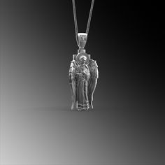 This expertly crafted Silver Mens Angel Necklace casts a spell of captivation on all those who wear it! A bold piece for anyone who loves Mythical Jewelry . Buy for yourself or give it as a gift for that special someone in your life! ★Item Details ◆ Material : 925K Sterling Silver ◆ Pendant Height : 1.57 inch x 4 cm ◆ Bail Height : 0.39 inch x 1 cm ◆ Bail With : Suitable for up to  0.118 inch x 3.00 mm Chain ◆ Rolo Chain Thickness : 0.059 inch x 1.5 mm | Foxtail Chain Thickness : 0.078 inch x 2 mm ◆ Pendant Weight : 19 Grams ◆ Rolo Chain Weight : 18 Inches - (45cm) = 4.50 Gr 20 Inches - (50cm) = 5Gr 22 Inches - (55cm) = 5.50 Gr 24 Inches - (60cm) = 6.05 Gr 26 Inches - (65cm) = 6.60 Gr 28 Inches - (70cm) = 7.12 Gr ◆ Foxtail Large Chain Weight / 28 Inches - (70cm) : 15 gr ◆ Chain Thickness : Spiritual Charms Necklaces For Commemoration, Spiritual Charms Necklaces For Collectibles, Symbolic Charms Necklaces For Commemoration, Symbolic Charms Necklace For Commemoration, Commemorative Pendant Necklaces With Charms, Commemoration Pendant Necklaces With Charms, Commemorative Pendant Necklace With Charms, Sterling Silver Spiritual Jewelry For Memorial, Sterling Silver Locket Necklace For Commemoration