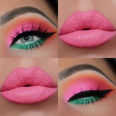 80s Makeup Eyeshadow, 80's Makeup, 80s Makeup Trends, Mint Makeup, 80’s Makeup, Rosa Make-up, 80s Makeup, Retro Makeup, Green Makeup