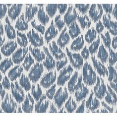 a blue and white animal print fabric with an uneven design on it's surface