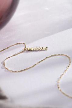 Make a statement with our Vertical Name Necklace, tailored to showcase your unique identity. Perfect for adding a touch of personal charm to any look. #NameNecklace #PersonalizedJewelry #SignatureStyle #thecustomgoodsco #customjewelry #jewelry #handmadejewelry #finejewelry Silver 14k Gold Name Necklace For Anniversary, Customizable 14k Gold Necklaces For Anniversary Gift, 14k Gold Name Necklace For Anniversary, Meaningful Personalized Name Jewelry, Meaningful Name Jewelry For Personalized Gifts, Customized Nameplate Jewelry For Anniversary Gift, Custom Name Yellow Gold Jewelry For Anniversary, Personalized 14k Gold Meaningful Jewelry, 14k Gold Name Jewelry For Valentine's Day