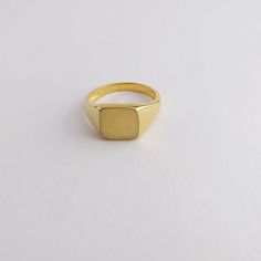 Women Signet Ring, Gold Square Ring, Chevalier Ring, Silver Gold plated,Pinky ring, 14K Solid Gold, 18K Gold Signet Ring, Matte finish Minimalist Gold Engraved Ring Tarnish Resistant, Gold Fine Jewelry Everyday Signet Ring, Gold Everyday Fine Jewelry Signet Ring, Everyday Gold Fine Jewelry Signet Ring, Everyday Gold Rings Stamped 14k, Gold Open Signet Ring Hallmarked, 14k Gold Signet Ring For Everyday, Minimalist Gold Plated Signet Ring With Polished Finish, Minimalist Polished Gold Plated Signet Ring