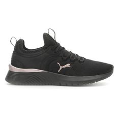 Bring cool style to your favorite workout fit with these training shoes, perfect for practicing for your personal best. $44.95 Dynamic Lace-up Workout Sneakers, Fade-resistant Synthetic Running Shoes For Workout, Black Running Sneakers With Elastic Laces, Black Sneakers With Elastic Laces For Running, Athletic Fit Low-top Running Shoes For Gym, Athleisure Fade-resistant Sneakers For Workout, Black Sports Sneakers With Elastic Laces, Low-top Breathable Sneakers For Workout, Low-top Sweat-resistant Running Shoes For Workout