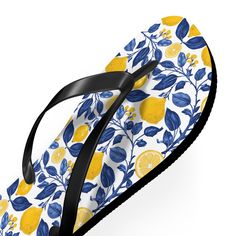 Experience all-day comfort and style with our premium flip flops, crafted from top-quality materials. Perfect for summer adventures, these flip flops combine functionality with a personalized touch, making them a standout addition to your warm-weather wardrobe. Made with a soft polyester material and a cushioned 5/8" (15 mm) thick EVA sole, these flip flops offer superior comfort and support. The slip-resistant textured bottom ensures stability on various surfaces, while the 100% polyester suede Yellow Beach Slides With Rubber Sole, Yellow Non-slip Flip Flops For Vacation, White Summer Flip Flops For Outdoor, Summer Flip Flops With Rubber Sole, Summer Flip Flops With Removable Insole For Beach Season, Comfortable Yellow Flip Flops For Beach, Yellow Cushioned Flip Flops For The Beach, Yellow Cushioned Flip Flops For Vacation, Summer Flip Flops With Cushioned Footbed For Outdoor