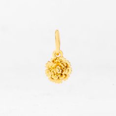 Gold October Marigold Birth Flower Pendant– Think Goodness Dainty Flower Charm For Gift, Dainty Gold Flower Charm, Yellow Gold Flower Pendant Charm Necklace For Mother's Day, Gold Flower Charm Necklace For Anniversary, Yellow Gold Flower Pendant Necklace For Mother's Day, Gold Charm Necklace With Flower For Anniversary, Yellow Gold Flower Charm Pendant Necklace, Gold Flower Charm For Gift, Yellow Gold Pendant Charm Necklace With Flower