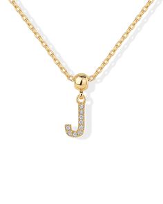 PRICES MAY VARY. Spell out your mood, wear your initials, or celebrate your BFF with this 14K yellow gold-plated initial necklace that features an 18-inch long, 1.2mm wide adjustable sliding chain, and a 7.8mm long charm in your choice of letter with AAAAA cubic zirconia stones. The charm is removable, allowing you to stack it with other charms or wear it on different chains for versatile styling. Always crafted with care, the necklace and charms feature a durable finish that's 100% nickel-free, Pearl Charm Necklace, Necklace Charms, Toggle Bracelet, Beaded Anklets, Initial Letters, Initial Charm, Dog Tag, Chain Earrings, Necklace For Women