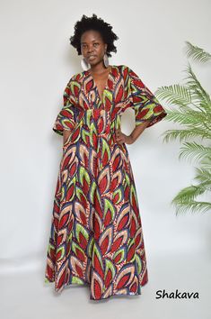 Joli Fire print maxi dress flare maxi dress African clothing African fashion PRODUCT SPECIFICATIONS: All clothes are tailored and handmade with love and attention to details. Dress design - Open front bodice, flared skirt Separate sash/belt Material - 100% cotton SIZE CHART Sizes XXS to 3XL (please see detailed size chart in photos). Can be made-to-measure; please leave your measurements in the personalization box ADDITIONAL INFORMATION New and unworn: Yes Handmade in Kenya: Yes Bohemian Red A-line Maxi Dress, Patterned V-neck Maxi Dress With Vibrant Print, Multicolor A-line Maxi Dress For Vacation, Red Bohemian A-line Maxi Dress, Green Printed A-line Maxi Dress, V-neck Multicolor Floral Print Maxi Dress, Red Abstract Print Summer Maxi Dress, Red Abstract Print Maxi Dress For Summer, Summer Red Maxi Dress With Abstract Print