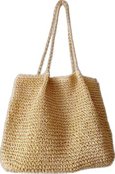 Buy Online Elena Handbags Straw Woven Fashion Tote Lightweight Beige Rectangular Beach Bag, Beige Straw Rectangular Bag, Casual Beige Square Straw Bag, Elegant Natural Straw Tote Bag, Elegant Rectangular Straw Bag For Spring, Beige Lightweight Straw Bag For Summer, Elegant Woven Straw Tote Bag, Lightweight Beige Straw Bag For Summer, Lightweight Beige Crochet Bag Rectangular