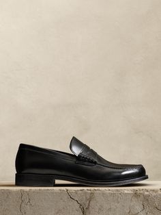 Men's Shoes - Shop All | Banana Republic Penny Loafer, Shoes Shop, Penny Loafers, Shoe Shop, All Seasons, Penny, Banana Republic, Men's Shoes, Leather Upper