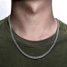 Classic Stainless Steel Chain Necklace - Jenicy Outfit Swag, Thick Necklace, Cuban Link Chain Necklaces, Stainless Steel Chain Necklace, Mens Chain Necklace, Party Necklace, Cuban Link Chain