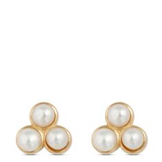 There’s always a place for pearls and these studs are sure to become a go-to staple of your jewelry wardrobe. Each stud features three gorgeous pearls bezel-set in 14k yellow gold. These studs are infinitely wearable, versatile and exceptionally crafted for reliable, effortless style day in and day out Jewelry Wardrobe, Yellow Gold Earring, Pearl Studs, Earring Backs, Bezel Setting, Store Fronts, Effortless Style, Types Of Metal, Gold Metal