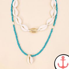 Introducing the Shell Beaded Necklace: A Treasure of the Sea Take a journey into the enchanting world of the ocean with our exquisite Shell Beaded Necklace. Designed for passionate sea lovers like you, this mesmerizing piece of nautical jewellery captures the essence of the sea's natural beauty. Whether you're strolling along the beach or attending a special occasion, this necklace will effortlessly elevate your style to new depths. As part of our Shell necklace collection, the Shell Beaded Neck Bohemian Beach Necklace With Spacer Beads, Bohemian Necklace With Spacer Beads For Beach, Blue Strand Necklaces For Beach Season, Ocean-inspired Turquoise Necklaces For Vacation, Turquoise Ocean-inspired Necklaces For Vacation, Turquoise Ocean-inspired Necklace For Vacation, Ocean-inspired Blue Strand Jewelry, Blue Ocean-inspired Strand Jewelry, Bohemian Shell-shaped Jewelry With Colorful Beads