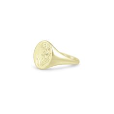 Flower power. This simple and pretty signet ring is 14k yellow gold. The hand engraved flower on the face of the signet is super delicate and chic. This is the perfect right hand everyday ring. 14k yellow gold Signet ring Hand engraved Please allow 2-4 weeks for production and shipping. King Of Prussia, Engraved Flower, Everyday Ring, Ring Hand, Gold Signet Ring, Ring Sale, Everyday Rings, Birth Flowers, Hand Engraving