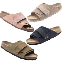 Experience the epitome of comfort and style with our Wide Genuine Leather Unisex Cork Sole Sandals - the ultimate Summer Fashionable Sandals for both men and women. Crafted from genuine leather, these retro-inspired slide slippers offer a perfect blend of fashion and functionality. Perfect for Wide and Swollen Fit Embrace the freedom of movement with our wide fit flip flops thoughtfully designed to accommodate wide and swollen feet. The cowhide leather upper material provides flexibility and com Wide Width Sandals, Wide Fit Sandals, Slide Slippers, Sole Shoes, Blue Sandals, Comfy Shoes, Brown Sandals, Fashion Today, Sandal Fashion