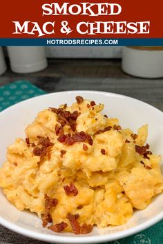 a white plate topped with macaroni and cheese