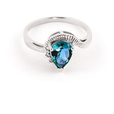 Item: 1185 Description 14k. Solid Gold Ring With Diamonds & Blue Topaz (White Gold) Original Ring Size 6.50 (More Upon Request) Item Information Metal: 14k. Solid Gold Metal Weight: 2.80 Gr. Diamonds 3 Round Cut, K-M Color, Si-2 Clarity = 0.02 Ct Center Gemstone 1 Pear Shape, 9x6 Mm, Blue Topaz = 1.50 Ct Measurements Height: 0.97 In ( 24.6 Mm) Width: 0.43 In ( 10.9 Mm) Topaz Yellow, Solid Gold Rings, Blue Gold, Womens Jewelry Rings, Unique Rings, Blue Topaz, Gold Metal, Natural Diamonds, Gold Color