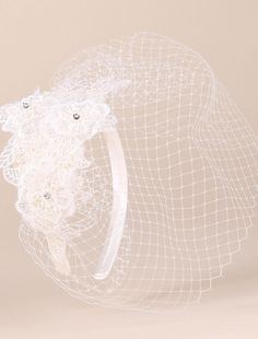 Headwear Net Veil Hat Wedding Casual Tea Party Valentine's Day Horse Race Retro Romantic Classic With Tulle Face Veil Headpiece Headwear Casual Tea Party, Head Veil, Veil Hat, Net Veil, Masquerade Ball Party, Romantic Classic, Veiled Hats, Wedding Casual, Veil Headpiece