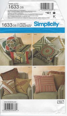 the sewing pattern for pillows and pillow covers