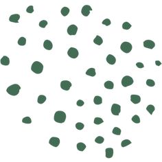 a group of green dots on a white background