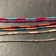 Seed Bead Choker Skinny Necklace Patterned Choker Adjustable Choker Summer Necklace Choker Colourful Choker Layer Choker - Etsy France Colorful Choker, Seed Bead Choker, Layered Chokers, Bead Choker, Necklace Patterns, Summer Necklace, Necklace Choker, Choker Necklaces, Beaded Choker