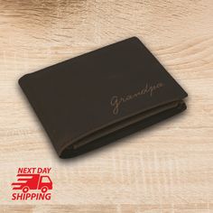 Father Day Gift for Him, Personalized Wallet, Grandad Wallet, Groomsmen Wallet, Custom Wallet, Husband Boyfriend Gift for Men, Leather Wallet, Custom Engraved Wallet, Engraved Wallet 👉 With handcrafted exquisite top-grain leather, RFID blocking technology, and the option for custom engraving, this bifold wallet makes the perfect custom-made gift for him. 👉 Add initials, favorite catchphrase, quote or inside Joke, even logo to make it extra unique and special! ENGRAVED MESSAGE INSTRUCTIONS 👉 At the last page of checkout, below the Submit Order button, there is a box where you can "Add an optional NOTE to the seller." Simply leave your engraving instructions there and you are all set! If you do miss this step, simply shoot us an message and we will make it right! 👉 For " Front Side Only Father's Day Gift Wallets With Coin Pocket, Father's Day Wallets With Coin Pocket, Father's Day Gift Wallet With Coin Pocket, Bifold Wallet With Engraved Logo As Gift, Rectangular Wallet With Engraved Logo As Gift, Embossed Brown Wallets As Gift, Engraved Bifold Wallets For Gift, Engraved Bifold Wallets As Gifts, Engraved Bifold Wallet As Gift