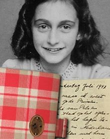 an old photo with a woman's name on it and a red checkered book