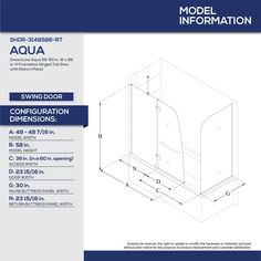 an instruction manual for the model information