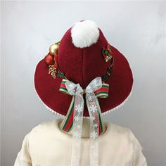 This price is for a hat only. SizeFree SizeHead Circumference56-58 Christmas Hat, Wine Red, Wine, Hats, Christmas, Red