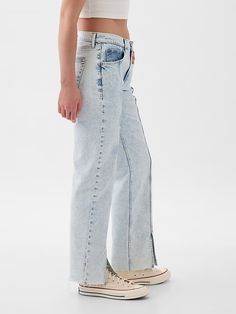 Mid Rise Cotton '90s Loose Jeans | Gap Trendy Mid-rise Jeans For Elevated Casual Occasions, Trendy Mid-rise Jeans For Elevated Casual, Light Wash Straight Leg Jeans For Elevated Casual, Trendy Relaxed Fit Jeans For Elevated Casual Occasions, Trendy Relaxed Fit Jeans For Elevated Casual, Straight Leg Jeans For Spring Elevated Casual, Straight Leg Jeans For Elevated Casual Spring Occasion, Straight-leg Jeans For Elevated Casual Spring Occasions, Spring Casual Straight Leg Jeans