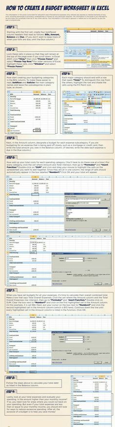 an info sheet with the words how to create a printable worksheet in excel