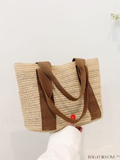 BagForLove - Small Two-Tone Straw Bag: Ideal for Summer Beach Travel and Vacation Product Description Color Beige Strap Type Double Handle Pattern Type Plain Bag Size Small Style Vacation Type Straw Bag Material Paper Size Chart INCH CM Bag Length Bag Width Bag Height Handle Height 11.8 inch 5.5 inch 7.5 inch 5.5 inch Bag Length Bag Width Bag Height Handle Height 30 cm 14 cm 19 cm 14 cm Details Pictures Similar Products h2 { text-align: center; } /* æ¢è¡ */ li{ white-space: normal; word-break: Paper Sizes Chart, Bags Tote, Beach Travel, Beach Trip, Womens Tote Bags, Summer Beach, Straw Bag, Two Tone, Straw