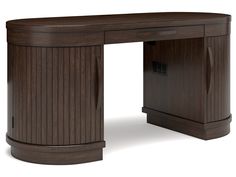 (Online Special Price) Korestone Warm Brown 63 Home Office Desk - Ornate Home Desk Brown, Double Pedestal Desk, Brown Desk, Desk Wood, Round Door, Home Office Desk, Office Desk Chair, Adjustable Shelf, Office Furniture Desk