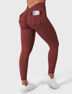 Stay stylish and functional with the V-Back Cargo Leggings, featuring a secure V-back design and reinforced seams for durability. The ultra-soft, breathable fabric and convenient pockets make them your go-to choice for any activity.   Feature    High-waisted support   Deep V-back and scrunch butt   Rear cargo pockets   No front seam, no camel toe   Squat-proof, not see-through   Luxuriously soft fabric    Fabric     75% Nylon + 25% Spandex    Model Measurements    Model Wear: S   Height: 173cm / Cargo Leggings, Sport Bra Top, V Cuts, Top Sales, Gym Wear, Sport Shorts, Second Skin, Flare Pants, Bra Tops