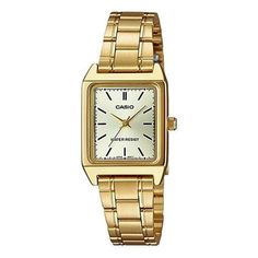 CASIO Waterproof Quartz Gold Analog LTP-V007G-9E (Classic/Water Proof) Casio Gold Watch, Small Gold Watch, Classy Accessories, Gold Watches Women, 2024 Style, Makeup Gift, Christmas Wishlist, Casio Watch, Water Proof