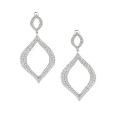 Drop earrings featuring 3.78 carats of VS quality round cut diamonds studded in 18K white gold. A truly lovely and high-quality piece of fine jewelry. Length: 1 ½ inches Victorian Drop Earrings, White Gold Diamond Earrings, Diamond Princess, Long Drop Earrings, Gold Diamond Earrings, Princess Diamond, Women Diamond, Diamond Gold, Diamond Drops