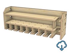 a woodworking plan for a slot drill holder with rapid saw slats on the bottom