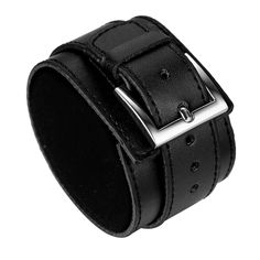 PRICES MAY VARY. Material: Alloy + Leather Size:11"(28.5cm), Width:1.8"(4.5cm),Weight:0.04kg Men's leather band design Bracelet,awesome for a man who wants something a bit different. Soft material with smooth edges, comfortable enough and will not cut your skin.Suitable for Daily Wearing, It's Really Sturdy and You Can Wear It with Just about Everything. Great for your lover, friend, father or son for birthday, anniversary, graduation, Christmas, Valentine's Day, Father's Day Halloween and any o Punk Style Leather Cuff Bracelet With Wrist Strap, Adjustable Punk Cuff Bracelet With Wrist Strap, Adjustable Black Band Punk Cuff Bracelet, Adjustable Punk Cuff Bracelet With Black Band, Adjustable Punk Bracelets For Biker Events, Adjustable Black Leather Belt Bracelet, Punk Leather Strap Bracelets, Punk Style Black Leather Bracelet Gift, Punk Style Leather Bracelet With Black Band As Gift