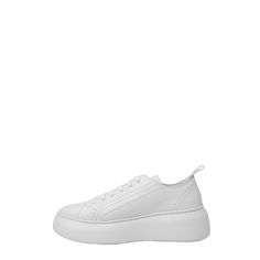 Brand: Armani Exchange Gender: Women Type: Sneakers Season: Spring/Summer PRODUCT DETAIL • Color: white • Fastening: laces • Details: -Slip on -sporty White Low-top Chunky Sneakers With Contrast Sole, White Leather Chunky Sneakers With Laces, White Sporty Sneakers With Textured Sole, White High-top Lace-up Shoes For Streetwear, Modern White Sneakers With Laces, White Sneakers With Laces For Light Sports, Modern White Platform Sneakers With Textured Sole, White Lace-up Sneakers With Textured Sole, Modern White Platform Sneakers With Contrast Sole