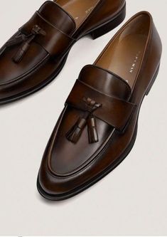 Loafer Shoes For Men, Men Shoes Formal, Gentleman Shoes, Leather Formal Shoes, Formal Loafers, Brown Leather Loafers, Leather Loafer Shoes, Brown Leather Shoes, Brown Loafers