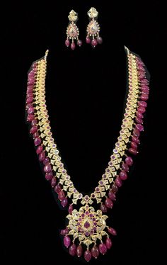 rani haar with earrings stones used cz polki , rear ruby beads used Earrings 2 inch long necklace is 12.5 inch long each side Rani Haar Long Necklaces, Earrings Stones, Rani Haar, Moms Bracelet, Ruby Beads, Long Necklaces, Ear Rings, Natural Ruby, Gold Set