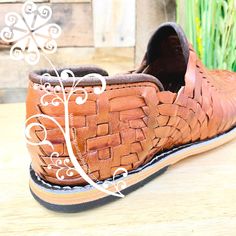 Beautiful artisan shoes made with 100% vacune leather. Handwoven by different craftsmen from Sahuayo, Michoacan. Enjoy the comfort and durability of a pair of footwear inspired by pre-Hispanic Mexican cultures. Look bold and authentic anytime of the year! Engraved shoe number are from Mexico. Numbers listed on the web are American Numbers. Mexican Number on the ShoeAmerican Number #5 #7 #6 #8 #7 #9 #8 #10 #9 #11 #10 #12 #11 #13 Woven Leather Shoes With Round Toe, Artisan Brown Slip-on Moccasins, Brown Woven Leather Shoes With Round Toe, Artisan Leather Huarache Sandals, Artisan Leather Huaraches With Woven Sole, Artisan Leather Huarache Sandals With Leather Footbed, Artisan Leather Closed Toe Huaraches, Leather Shoes With Woven Sole And Closed Toe, Leather Shoes With Woven Sole And Round Toe