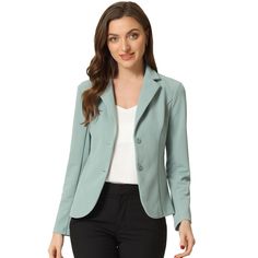 The curved hem and a fitted waist, make this formal blazer different from other blazers and add a stylish twist. Keep your work-wear wardrobe up-to-date by adding this pretty blazer. Pair it with a range of blouses and jeans, a pencil skirt, or cigarette pants, and show off your charming effortless OL style. This blazer suit jacket features a single-breasted design, a fitted waist, and regular hip-length, which make it comfortable for all-day wear. The lapel collar neckline and straight-cut cuff Fitted Single Button Office Lady Blazer, Fitted Single Breasted Office Lady Blazer, Tailored Career Blazer For Office, Tailored Blazer For Career, Office Lady Style, Tailored Office Lady Blazer For Career, Tailored Single Button Blazer For Office, Tailored Single Button Office Blazer, Tailored Single-button Office Blazer, Tailored Semi-formal Office Blazer